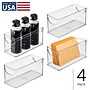 iDESIGN Small Stackable Plastic Storage Bin, Clear, 4/Pack (28129M4)~#|#~820AD70C-7BA8-4799-A26209466E3ED05A_sc7