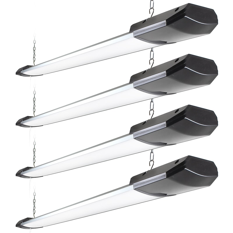Newhouse Lighting 4 ft. LED Shop Light, 100 Watt/10K Lumens, 4/Pack, Black (NH-SHOP-10K-4) image 1