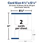 Avery Integrated Cards, 4-1/4" x 5.5", Matte White, 20/Pack (95278)~#|#~820E3A58-A0C9-4F71-8A4488E4454C8E03_sc7