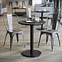 Flash Furniture TopGuard 24" Round Wood Dining Table with Round Base, Black Faux Marble/Black Base (STRD24BMATR18)~#|#~8212C5F9-2C75-49CF-B91402BE6AB6E98C_sc7