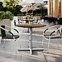 Flash Furniture TopGuard 36" Round Wood  Restaurant Dining Table and Base, Natural/Silver Base (STRD36NATT3030S)~#|#~82193BEE-018F-4574-ABA9FD520768AA0B_sc7