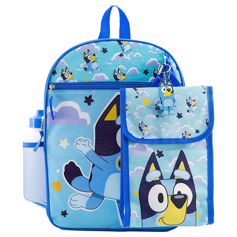 Bluey Kids 5-Piece Bluey Backpack Set, Medium, Blue (BFCF522ZA ) image 1