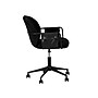 Linon Home Decor Products Karri Armless Polyester Swivel Computer and Desk Chair, Black (178538BLK01U)~#|#~821DFCD8-6452-44F0-9C2212429B947194_sc7