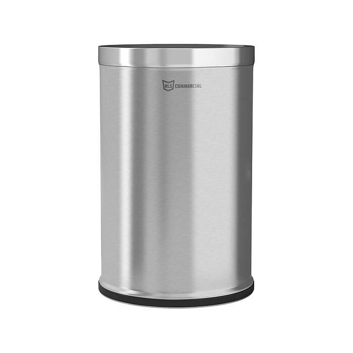 HLS Commercial Stainless Steel Trash Can with Open Lid, 26-Gallon