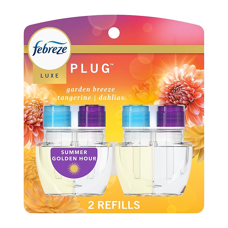 Febreze Plug In Oil Warmer Refill, Summer Golden Hour Scent, 0.87 oz., 2/Pack (15577) image 1