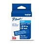 Brother P-touch Laminated Label Tape, 3/4" x 26.2', White on Blue (TZe545)~#|#~82243D8E-2FDF-43AC-BEC0D61F64B877B8_sc7