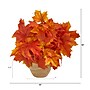 Nearly Natural 16" Autumn Maple Leaf Artificial Plant in Decorative Planter (P1549-OG)~#|#~822606BD-6D92-4EBB-8E569532A8B67284_sc7