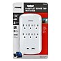 PRIME 6-AC Outlet and 2-USB Port Grounded Surge Protector Wall Tap, 950-Joules, White (PBSU072)~#|#~8226EB33-C080-4372-B9312C34E3A21895_sc7