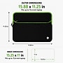Vangoddy 15" Laptop Sleeve, Black/Green (NBKLEA224)~#|#~82287104-5301-42CE-85436C192BAC9978_sc7