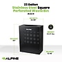 Alpine Industries Stainless Steel Trash Can, 23 Gallon, Black (ALP438-23-BLK-MK)~#|#~822E1A1E-8C4D-4865-9A932CECD8DEF83B_sc7