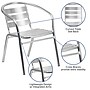 Flash Furniture Lila Aluminum Stacking Chair, Gray  (TLH1)~#|#~82321CF0-A5BA-4EDE-B23CE087DDE4E94B_sc7