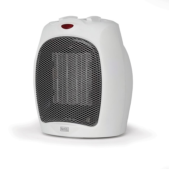 Black & Decker 1500-Watt Portable Ceramic Electric Heater, White
