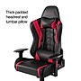 Emerge Vartan Bonded Leather Gaming Chair, Black/Red (53241V)~#|#~8241B38A-65DD-4252-9F42D9A40CD82555_sc7