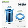 Alpine Industries Metal Commercial Outdoor Recycling Receptacle with Rain Bonnet Lid, 38 Gallon, Black/Blue (479-38-1-BLU)~#|#~82466F6E-B27C-47D7-A017789815FBE780_sc7