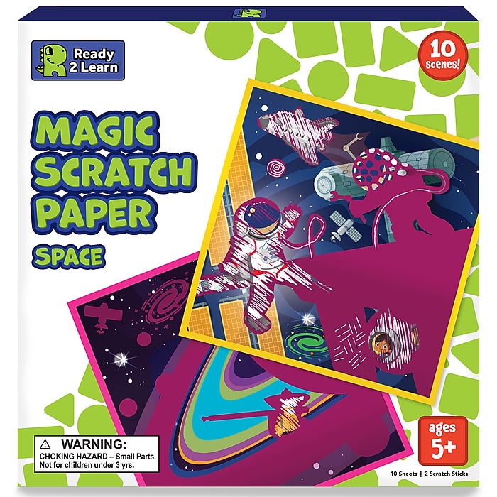 Ready 2 Learn Magic Scratch Paper, Space, 8.25