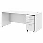 Bush Business Furniture Studio C 72"W Office Desk with Mobile File Cabinet, White (STC013WH)~#|#~82493A32-6E0B-44B8-B49BB980801701ED_sc7