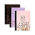 Pukka Pad Rochelle & Jess Composition Notebooks, 7.5" x 9.75", College Ruled, 70 Sheets, Assorted Colors, 3/Pack (9107-ROC)