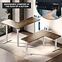 Mount-It! XL 75"W Electric Corner Adjustable Standing Desk, Brown/White (MI-15028)~#|#~824C2C50-9E88-4578-9DF20F3E0851E183_sc7
