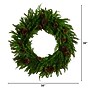 Nearly Natural Artificial Norfolk Mixed Pine Wreath, 30" (W1406)~#|#~825C4D96-8AEC-40D4-80FAE12D29DE63F8_sc7