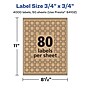 Avery Laser/Inkjet Square Multipurpose Labels, 3/4" x 3/4", Kraft Brown, 4000 Labels/Box ( 94102)~#|#~825D6311-98B5-4892-B18D4A0A2016869A_sc7