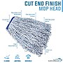 BISON LIFE Kleen Handler Blend String Finishing Wet Mop Head, White/Blue, 24/Pack (BPKH-ES-NMFM-1WBL-24)~#|#~8260A070-30B1-4424-A644991A9B36D2DD_sc7