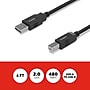 Staples TECH 6 ft. USB-A to USB-B 2.0 Cable, Male to Male, Black (ST62438)~#|#~82684F74-7D3D-4EFC-A9535F3B0C0A48AC_sc7