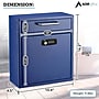 AdirOffice Steel Combination Locking Wall Mounted Interoffice Drop Box Mailbox, Medium, Blue (631-05-BLU-KCPK)~#|#~826A5D72-9151-4BEE-841586749F24F136_sc7