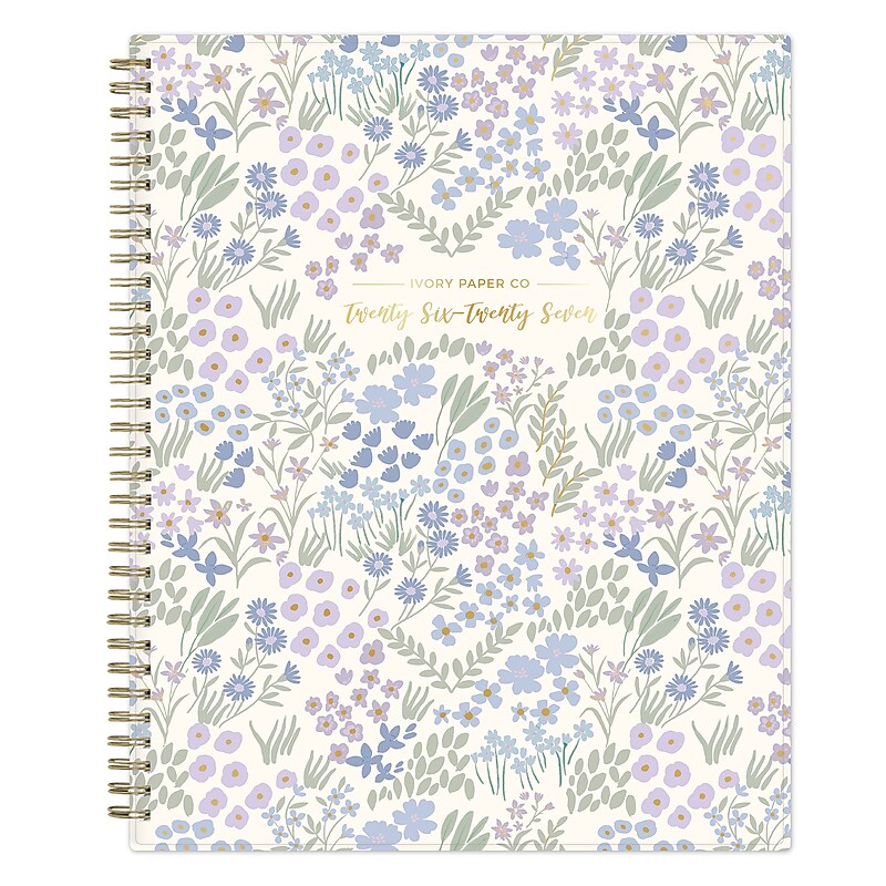 2026-2027 Blue Sky Tillie 8" x 11" Academic Year Weekly & Monthly Planner, Plastic Cover, Lilac (161731) image 1