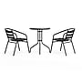 Flash Furniture Lila 23.75'' Round Table with 2 Slat Stack Chairs, Black (TLH071RD017CBK2)~#|#~826E3FB3-4977-476E-8C28D696C322E772_sc7