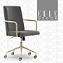 Elle Decor Giselle Fabric Computer and Desk Chair, Light Gray/Gold (CHR10058B)~#|#~82716B96-B246-4140-B564637219D58E39_sc7