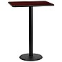 Flash Furniture Laminate Table Top with 18'' Round Bar-Height Table Base, 24'' x 30'', Mahogany (XUMA2430TR18B)~#|#~82724034-E5D9-44C9-972E48B34729EACC_sc7