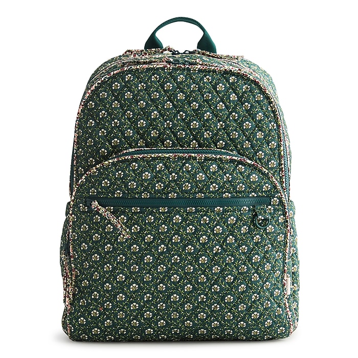 でっかくなっちゃった蛇腹バッグ　リバティ　ヘッズアンドテイルズ ハンドメイド Vera Bradley Bancroft Laptop Backpack, Large, Mistletoe Lattice