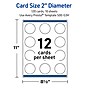 Avery Round Integrated Cards, Matte White, 100/Pack (19479371068)~#|#~827519FE-FEC2-4D4F-B5BD8A7F682B5A67_sc7