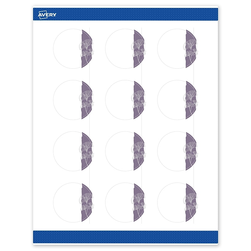 Avery Laser/Inkjet Circle Multipurpose Labels, 2" Dia., White, 120/Pack (S00F4R) image 1