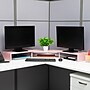 Mind Reader Adjustable Dual Monitor Stand, Up to 44 lbs., Pink (MDFMOND-PNK)~#|#~827B4CEC-2A00-4D45-8BE3BBACC45491BF_sc7