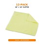 Coastwide Professional Microfiber Cloths, 16" x 16", Yellow, 12/Pack~#|#~827B6292-B5FD-4B28-837907E692767572_sc7