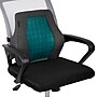Mind Reader Memory Foam Ergonomic Lower Back Cushion Posture Corrector, Black/Blue (MEMCUSHGL-BLK)~#|#~827BDFD4-AC6E-4AE4-81C3E061B8930F44_sc7