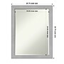 Amanti Art Vista Brushed Nickel Narrow Frame Wall Mirror, 26.75" x 20.75" (A42674960836)~#|#~82838DB3-208A-400C-9005571685219360_sc7