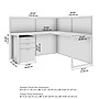 Bush Business Furniture Easy Office L Shaped Cubicle Desk with Drawers, Natural Elm (EOD360SNE-03K)~#|#~828BABC7-D7D7-4AC7-A22D8E73782955D6_sc7