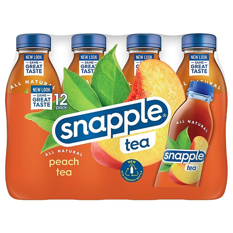 Snapple Peach Herbal Tea Bottles, 16 oz., 12/Pack (CAD00360) image 1