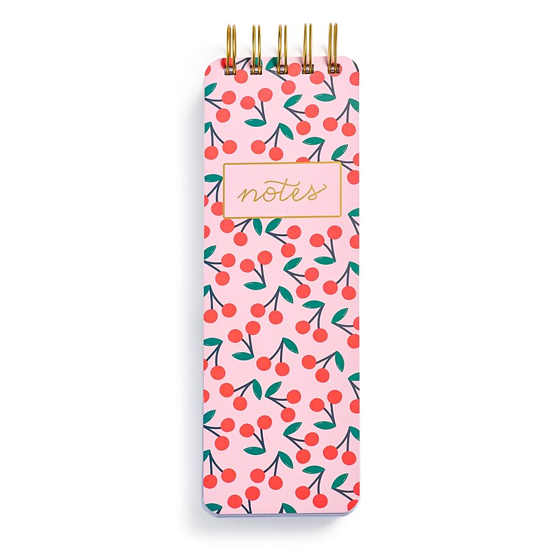 Eccolo Cherry Steno Pad, 3" x 9", College Ruled, Pink, 150 Sheets/Pad (ST641A) image 1