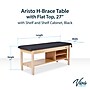Aristo Wood H-Brace Physician Exam Table with Shelf, Cabinet, Paper Cutter, and Holder, 500lbs. Capacity, Black ~#|#~829528F9-71F1-4616-B209C70EC98BB3CA_sc7