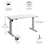 Bush Business Furniture Move 40 Series 48"W Electric Height Adjustable Standing Desk, White/Cool Gray Metallic (M4S4824WHSK)~#|#~82988A25-6567-4BAD-A361FD1E21859D15_sc7