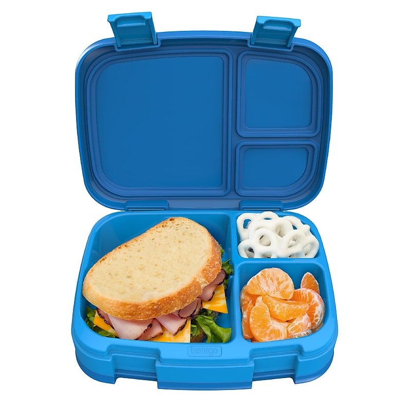 bentgo Fresh Bento Box, 3-Compartment, Blue, 39.2 oz. (BGOFR-2B) image 1