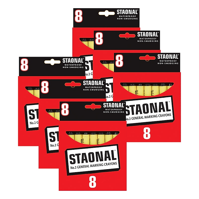 Crayola Staonal Marking Crayons, Black, 8 Crayons/Box, 6/Bundle (BIN520002051-6) image 1