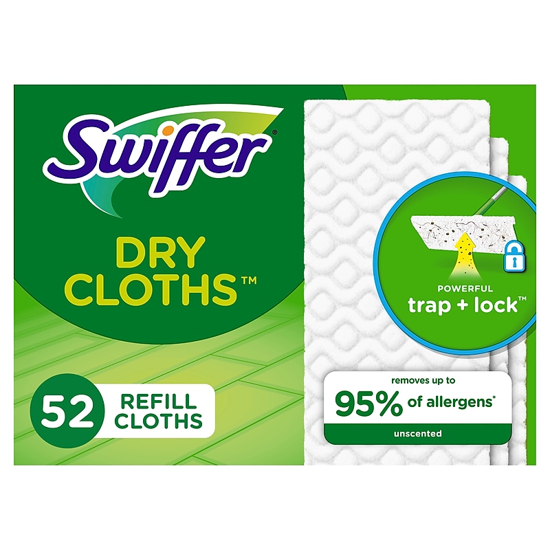 Swiffer Sweeper Dry Sweeping Microfiber Pads, Unscented, 52/Pack (2728764) image 1