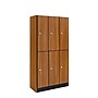 Alpine Industries 72" 2-Tier 3-Column Storage Locker, Oak (701-O-3-SPO-MK)~#|#~82A351AB-267A-43D2-B7C1315EC065B310_sc7