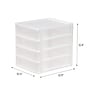 Iris 4-Drawer Desktop Unit, White/Clear, 2/Pack (587013)~#|#~82A43BA2-88C6-4FE5-A55584148BBF4215_sc7