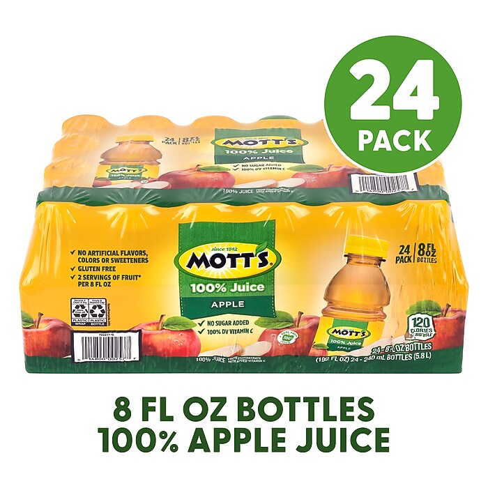 Mott's 100% Original Apple Juice, 8 oz., 24/Pack (220-02660