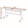 Regency Kobe 72"W x 30"D Foldable Training Room Table, Laminate, With Wheels, Ash Grey (MKFTM7230AG)~#|#~82AC9E7A-D3CD-4359-8AA493E3788E0539_sc7